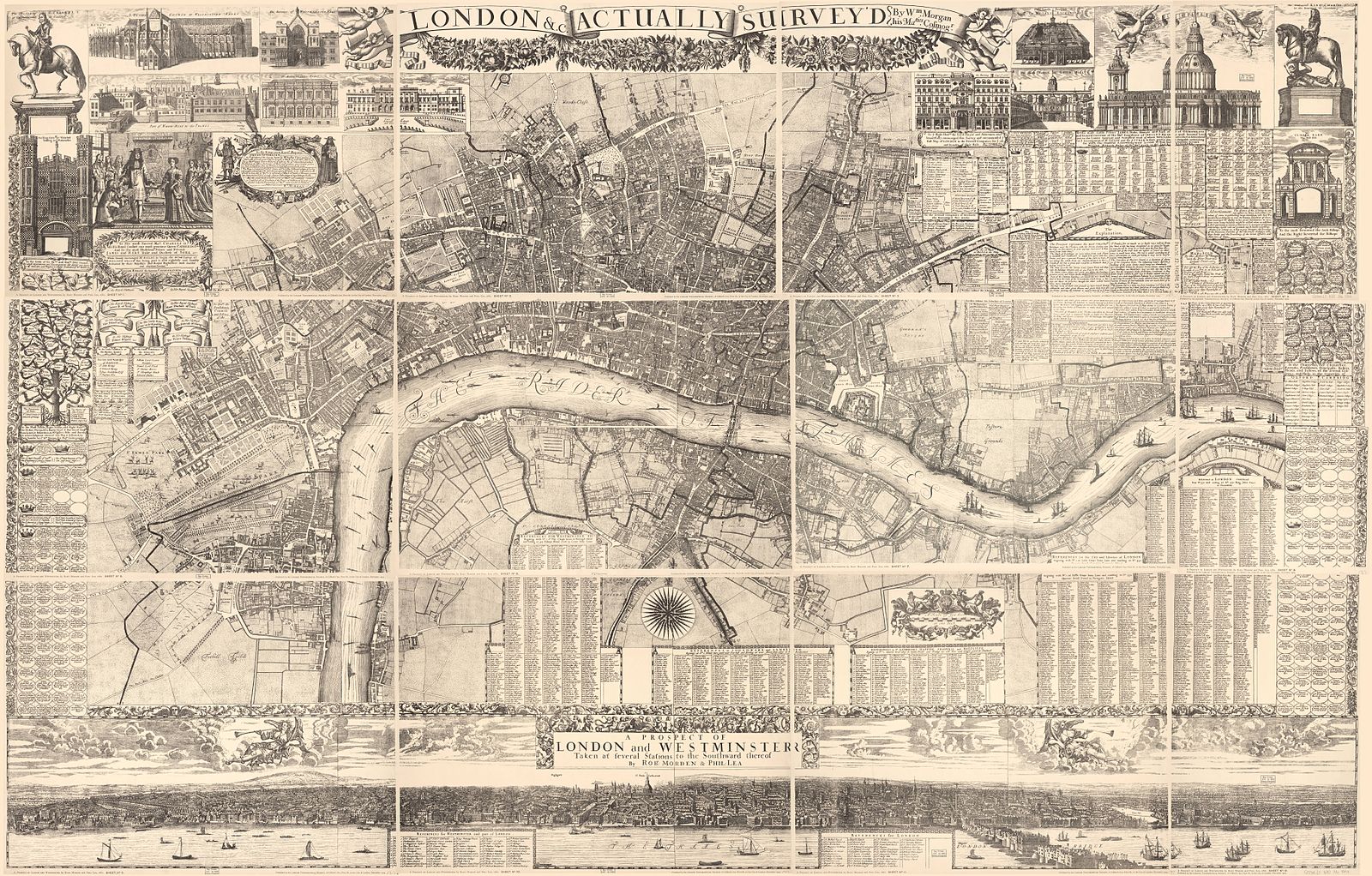 William Morgan's 1682 map of London.